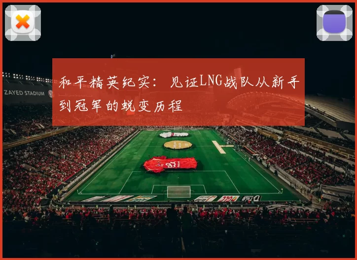 和平精英纪实：见证LNG战队从新手到冠军的蜕变历程
